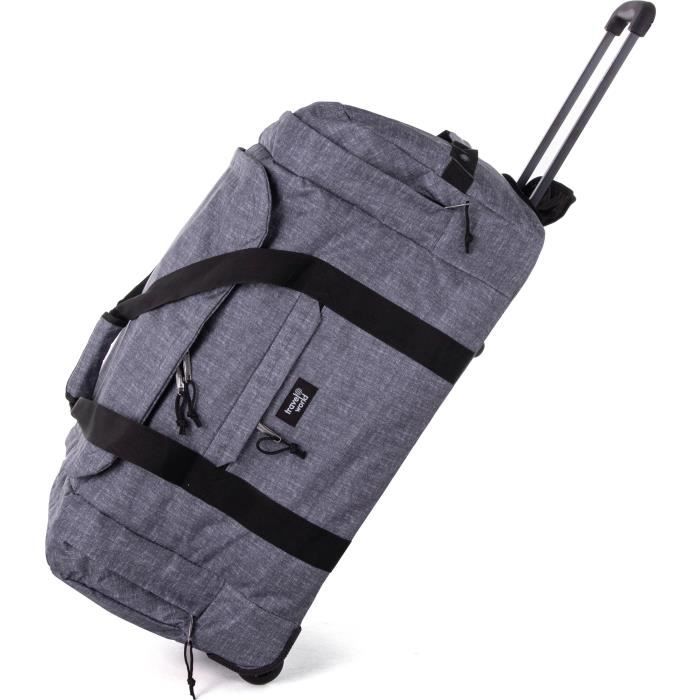 TRAVEL WORLD Sac à Roulettes 72 Cm Couleur Gris Foncé
