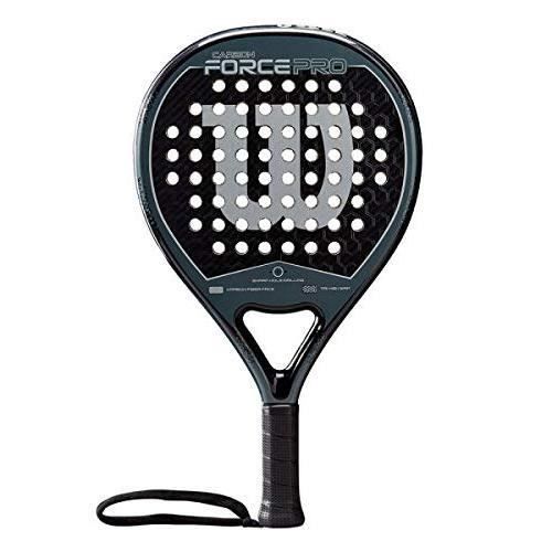 WILSON Raquette de padel , Carbon Force Pro, Unisexe, Noir/Gris, Noyau EVA/Carbone, 365g, Convient également pour le tennis de plage