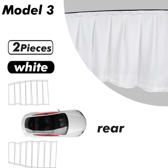 Pare-soleil Avant Pour Tesla Model Y/Model 3 (2017-2025) - Pliable, Anti-UV - Protection Tableau De Bord