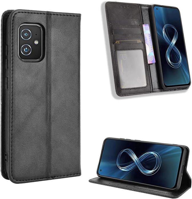 Cadorabo - Custodia Compatibile Con Asus Zenfone 5 2014 In Rosso Mela - Coperchio Protettiva Con Chiusura Magnetica, Funzione Stand E Tasca Per Le Carte