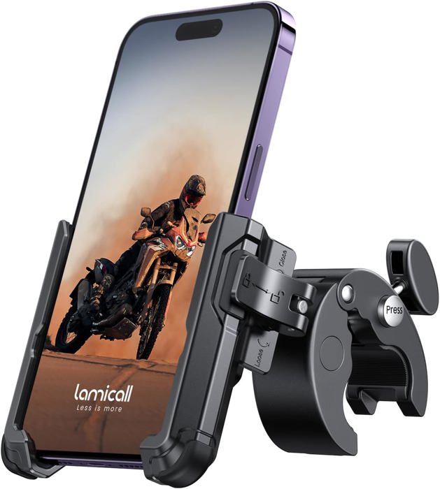 Support Téléphone Vélo Avec Lumière LED 5 En 1 - 4 Modes Lumineux, Rechargeable, Compatible 4.7-6.8 Pouces