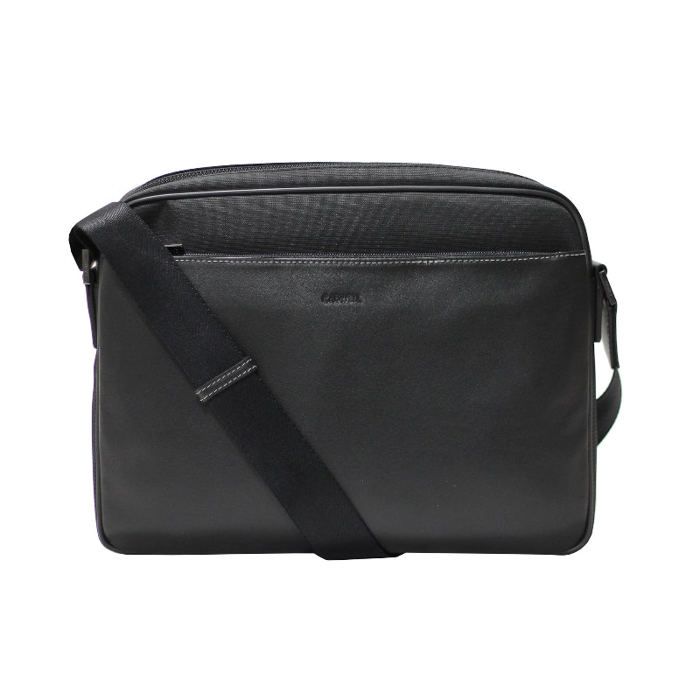 Petit Cartable à rabats Noir Homme Cadwell