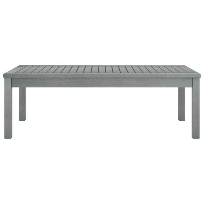 Table basse de jardin - SWEETY - 100x50x33 cm Gris Bois dacacia solide T204