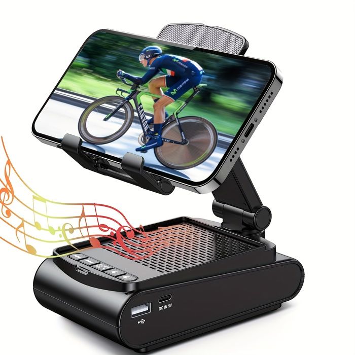 Support téléphone portable avec haut-parleur sans fil base antidérapante cadeau pour papa famille amis - Portable