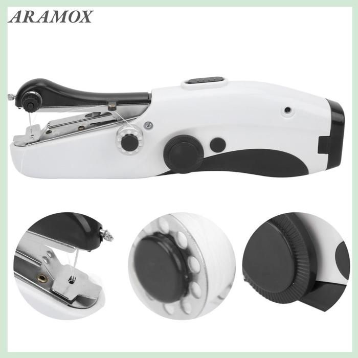 ARAMOX Machine à coudre à main Machine à Coudre Mini Petite Machine à Coudre électrique à Double electromenager machine noir - Aramox
