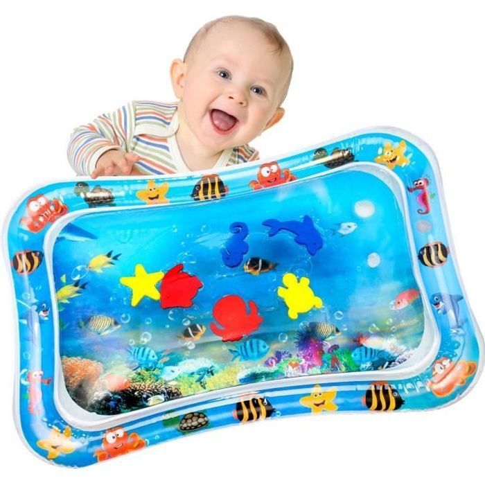 Tapis D'eau Gonflable Pour Bébé - Jeux Aquatiques, Motifs Marins, Développement Sensoriel, Facile à Ranger