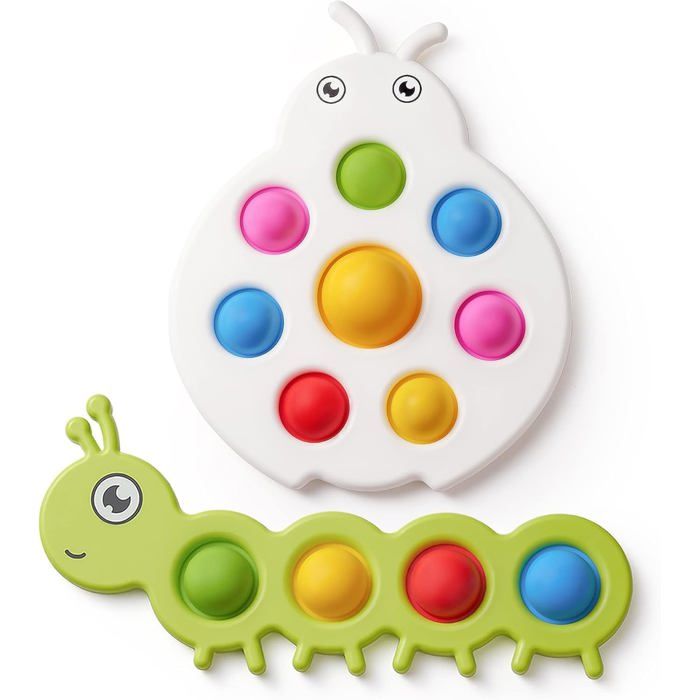 Tableau Sensoriel En Silicone Pour Enfants - 20 Bâtonnets Colorés - Anti-Stress, Stimulation Sensorielle - Dès 3 Ans