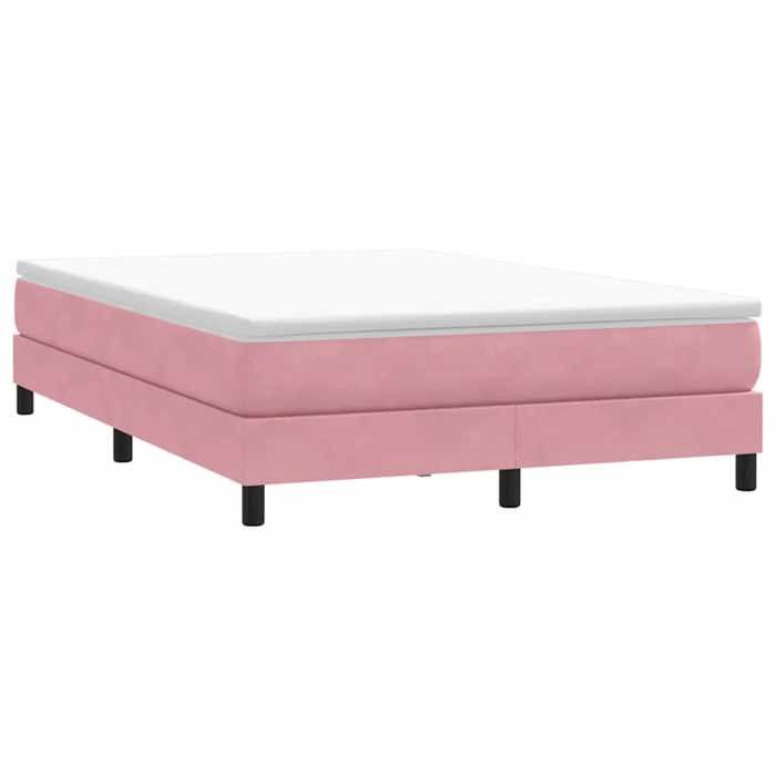 Sommier à lattes velours - UU - Rose - 160x210 cm - 213x163x25 cm - Velours - Contreplaqué - Bois dingénierie