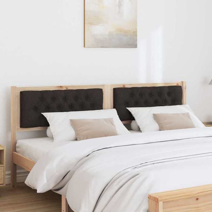 PROMOTION Tête de lit - Meuble de chambre - Panneau pour lit - Autre Marron et noir 180 cm Bois massif en pin 768027