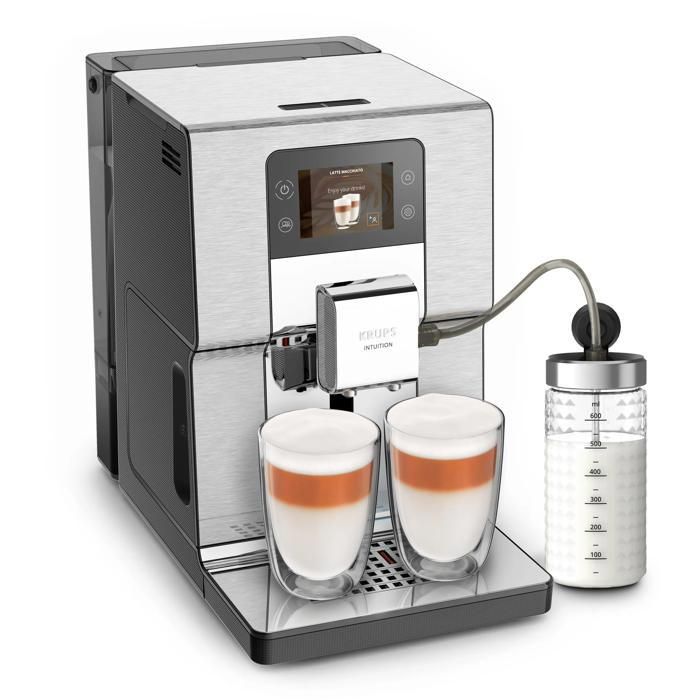 RECONDITIONNÉ KRUPS Intuition Experience + Machine à café en grains Cafetière silencieuse 21 boissons préenregistrées - Krups