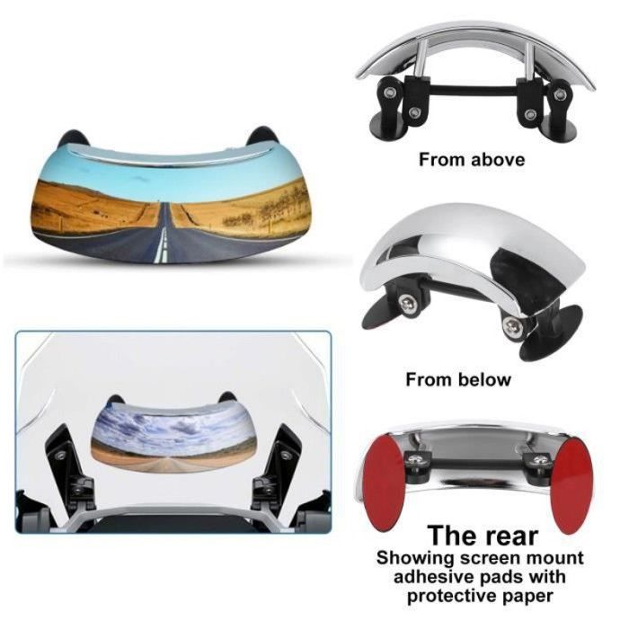 Rétroviseur pour moto Rétroviseur de moto 180 degrés grand Angle