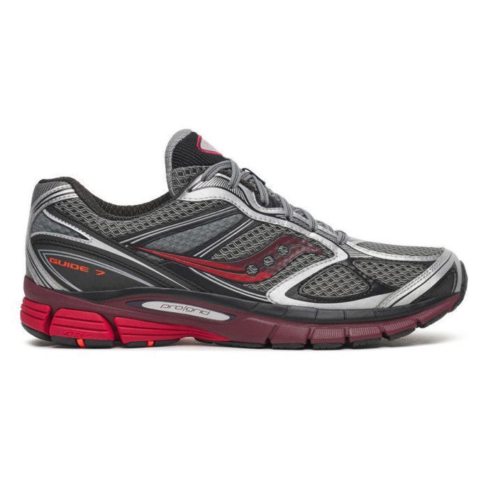 Baskets SAUCONY ProGrid Guide 7 Noires et Rouges