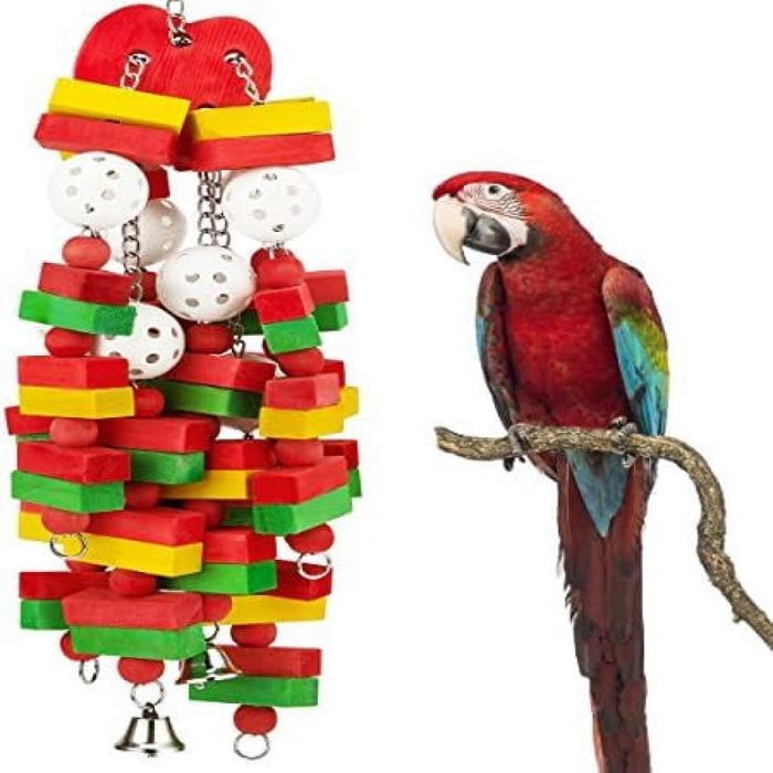 Jouets pour grands perroquets - Jouets en bois à mâcher et à fouiller pour cacatoès perroquets gris ACCESSOIRES FABRICATION MAISON