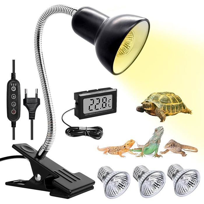 Lampe Chauffante Tortue Reptiles Lampe Tortue Terrestre Avec 3 Céramique Ampoule 50W Lampe Chauffante Terrarium Tortue Re ECLAIRAGE