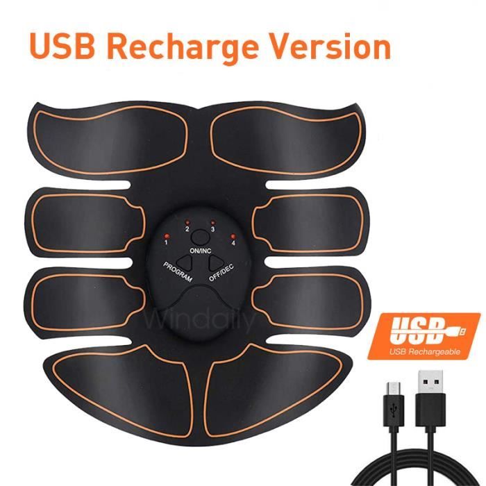 Stimulateur ABS Smart Fitness Puissant Stimulateur musculaire électronique sans fil Muscle abdominal EMS Trainer Perte de poids Renforcez le massage minceur avec une grande boîte