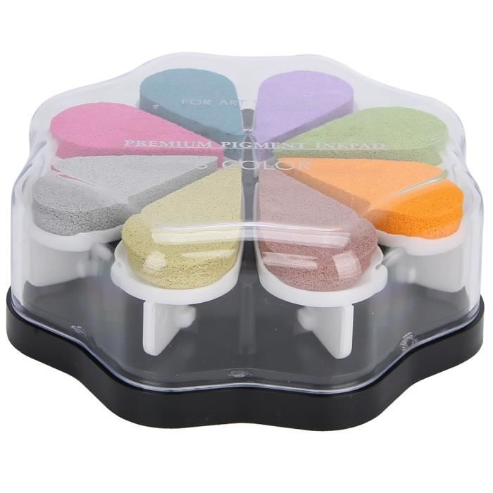 Tbest tampon encreur bricolage Tampon encreur pétale 8 couleurs Tampon