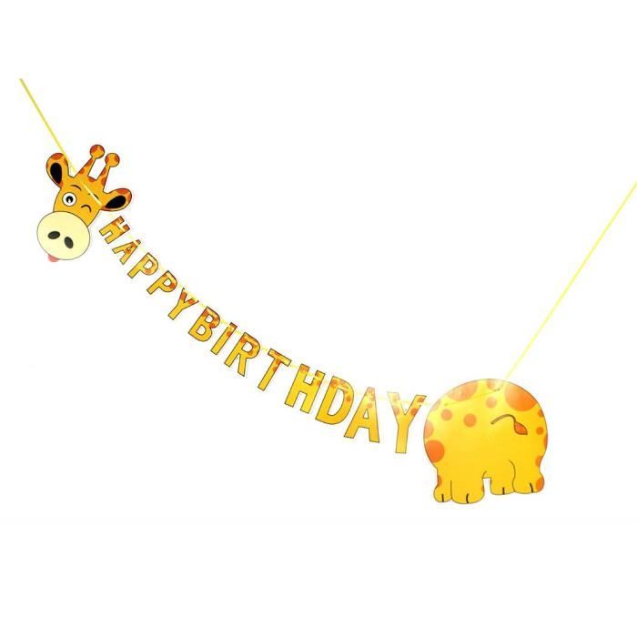 Joyeux Anniversaire Banderole Banniere Decorations De Fete Sur Le Theme De La Girafe Pour Fille Suppli Iokd3 Achat Vente Support A Decorer Joyeux Anniversaire Banderole Cdiscount