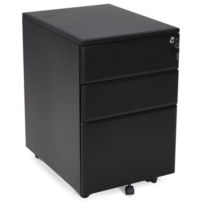 Caisson De Bureau Design 3 Tiroirs Mathias Facile A Deplacer Grace A Ses Roulettes Et Securise D Un Systeme De Fermeture A Cle Achat Vente Caisson De Bureau Caisson De Bureau