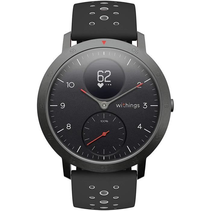 Montre connectée - Withings Steel HR - Multisport - GPS - fréquence cardiaque -Adulte - Unisexe - noire