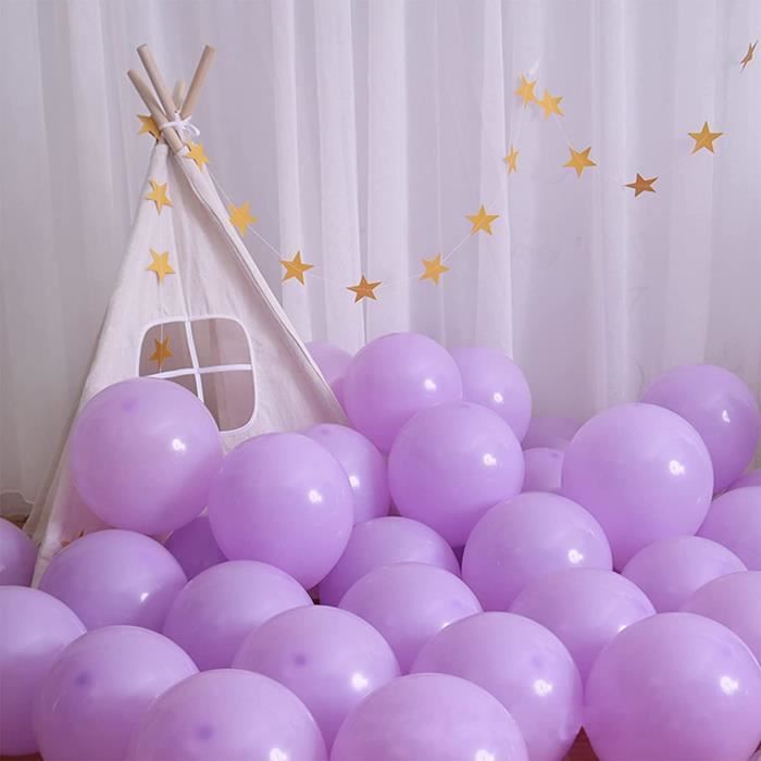 Lot de 100 mini ballons en latex violet pastel de 12,7 cm - Petits