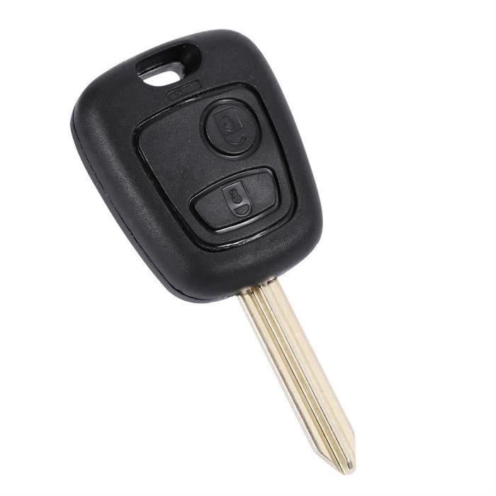 Coque Clé Pliante 2 Boutons Pour Citroën Peugeot – Housse Télécommande HU83 Lame Non Coupée C2 C4 C5 306 407
