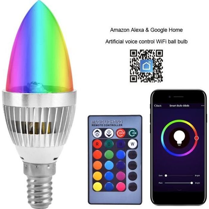 LED Couleur Changeant Ampoule Lampe Bougie + Kit E14 E14