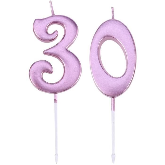 Lot De 2 Pieces 30 Bougies D Anniversaire Pour Gateau De Mariage 30 Ans Paraffine Or Rose 11 X 3 2 X 0 5 Cm 843 Cdiscount Maison