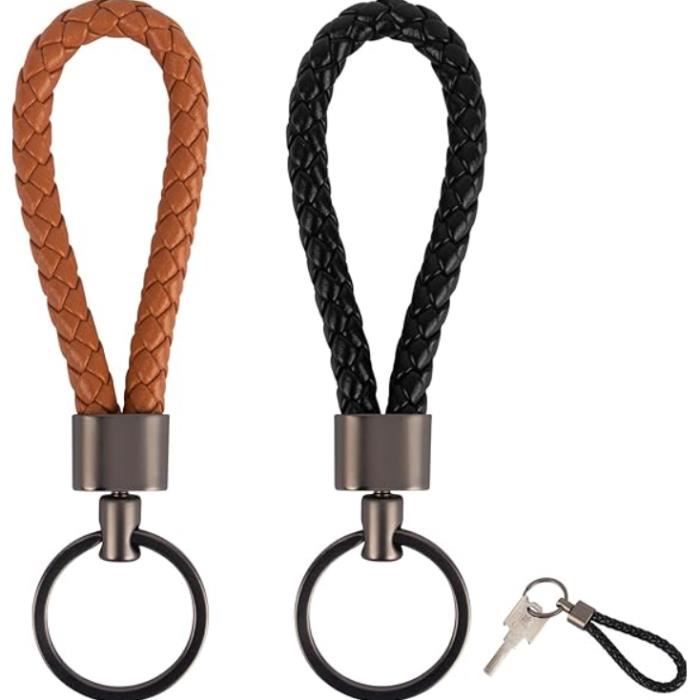 SYEYCW 12 Pièces Porte-Clés En Cuir Tressé, Pendentif Multicolore