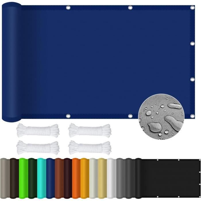 Voile D'ombrage Imperméable 3m X 8m - Rectangulaire, Polyester Oxford 180 GSM - Bloque 95% UV - Avec Anneaux Et Corde - 8