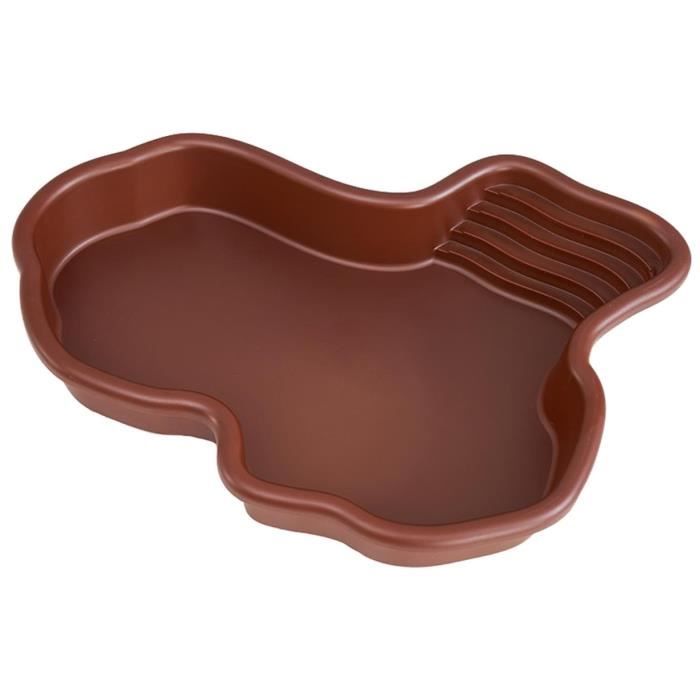 Dranng Plat d'alimentation pour Tortues Reptiles | Piscine pour Reptiles avec Rampe Et Plateforme pour Se Prélasser, Ornement