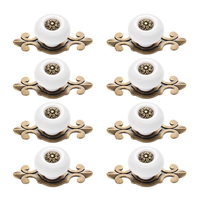Ounona 8pcs Vintage Style Retro Armoire De Cuisine Armoire Tiroir Poignees De Porte Poignees En Metal Poignee Achat Vente Poignee Bouton Meuble Bouton De Porte En Metal Cdiscount