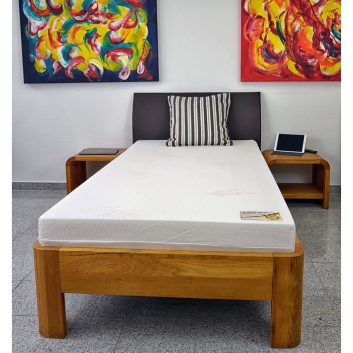 Matelas SweetConfort 155x200cm, épaisseur 25cm - Mousse Mémoire Forme 4,5cm Et Waterfoam 20cm, Housse Aloe Vera Lavable