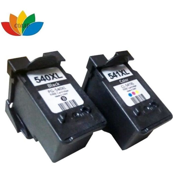 Lot De 2 Cartouches D'Encre Canon PG-540 Et CL-541 - Compatible Imprimantes Canon - Rendement ~180 Pages