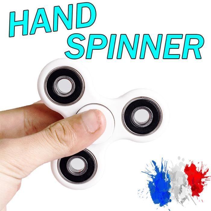 Hand spinner Noir Jeu Main Hand 3D Jouet Roulement A Bille Anti Stress 