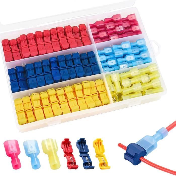 Cosses électriques Thermorétractables Kit 120 Cosses Électriques à