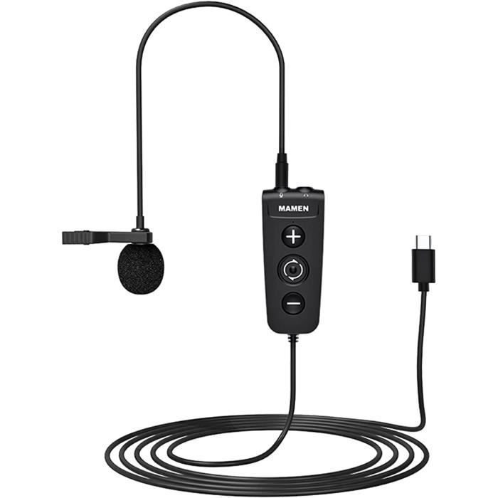 MICLS01 Microphone changeur de Voix Micro à Clipser 6 Effets sonores intégrés du Casque en