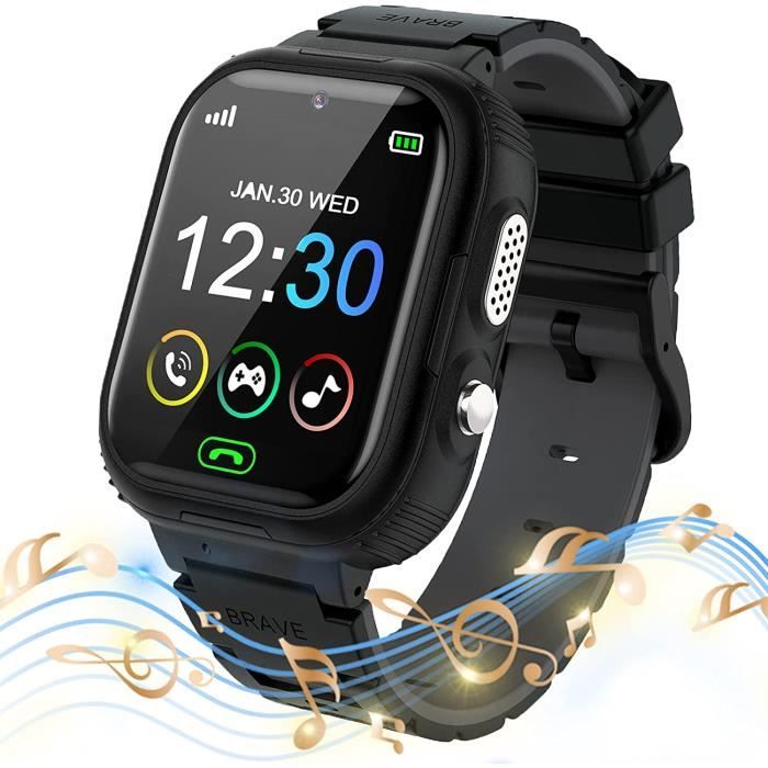 Puhiuyoi Montre Connectée Enfant Fille Garçon - Montre Intelligente Avec 16 Jeux, MP3, Caméra, Vidéo Et Réveil