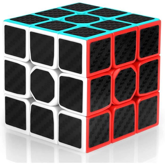Speed Cube 3x3x3 Magic Puzzle Cube 3 by 3 Cubo Magique Speedcubing Casse  Tete avec Autocollants en Fibre de Carbone 3D Puzzle [195] - Cdiscount Jeux  - Jouets