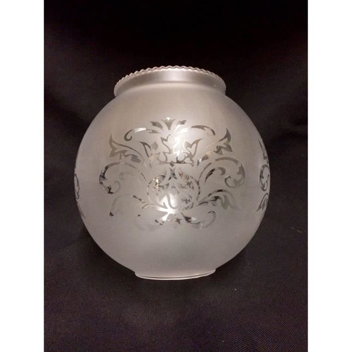 Abat-Jour En Verre Givré 8cm - Remplacement Lustre Lampe Table Applique Vintage