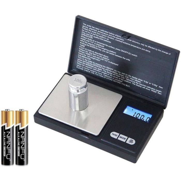 Balance De Poche Numérique 200 G - 0,01 G Avec Fonction Tare Et Écran ...
