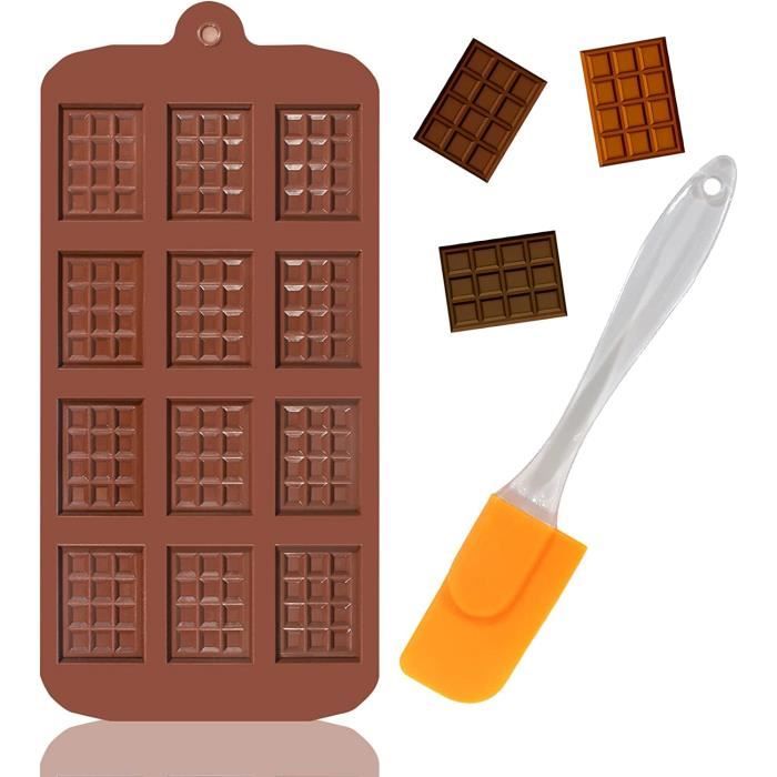 Mini moule à chocolat avec 15 plateaux, ensemble de 4 moules en silicone  antiadhésifs