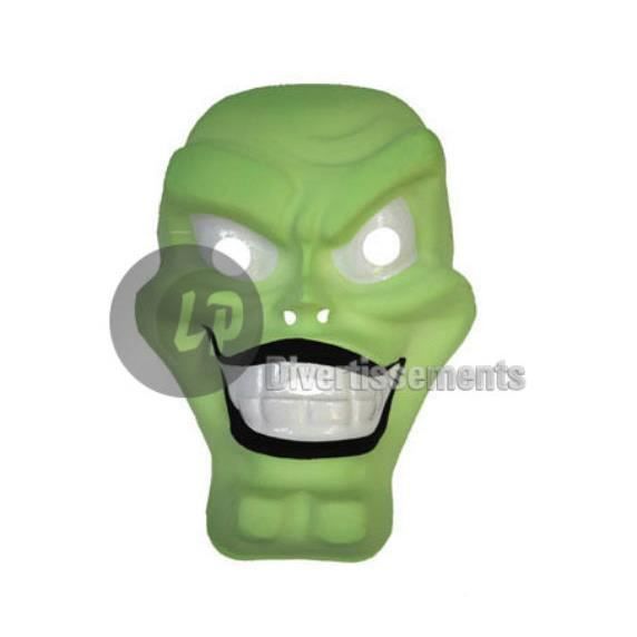 Masque Monstre Vert Latex Réaliste – Pour Halloween, Noël, Carnaval, Avec Gants Assortis, Taille Unique