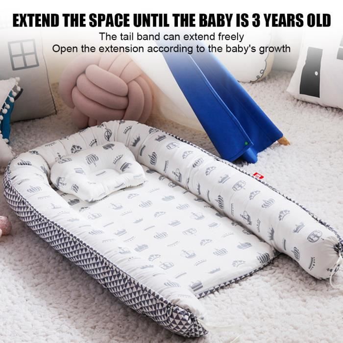Reducteur De Lit Bebe Nid De Sommeil En Coton Couffin De Voyage Portable Pour Nouveau Ne Cdiscount Puericulture Eveil Bebe
