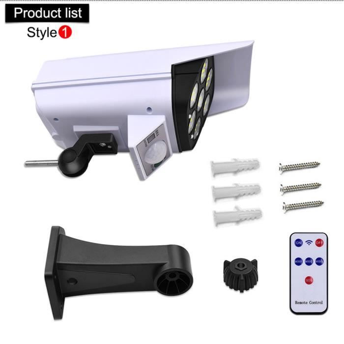 Caméra Factice Solaire Avec Détecteur De Mouvement – Fausse Caméra Réaliste Avec Flash LED - 5