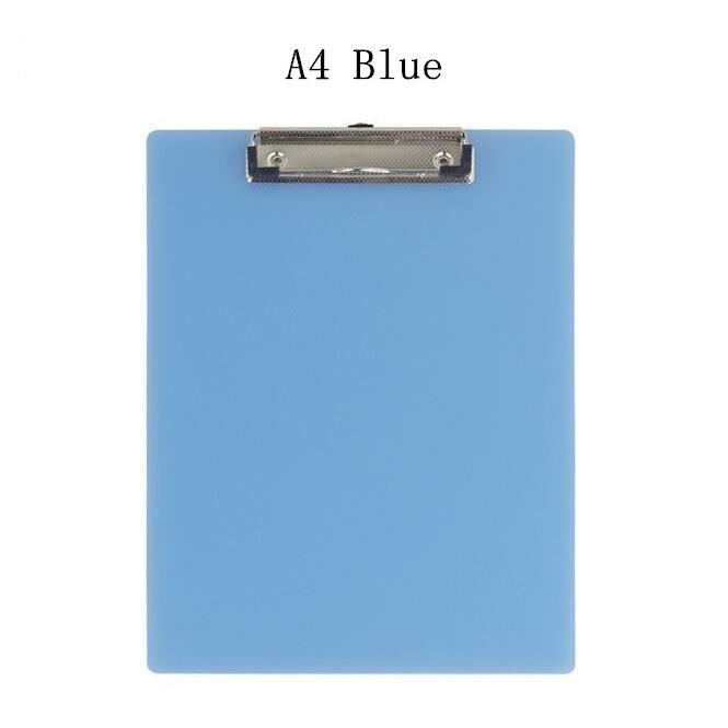 couleur A4 bleu Clip Transparent pour dossiers et documents, tableau  d'écriture en métal, couverture de rappo