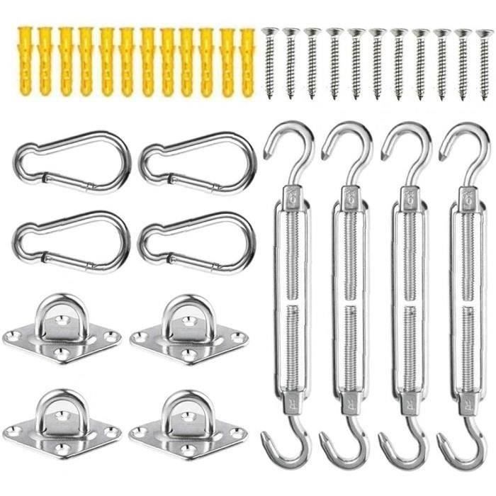 Kit De Fixation Pour Voile D'ombrage, Auvent Ensemble De Fixation, Kit De Matériel Lourd En
