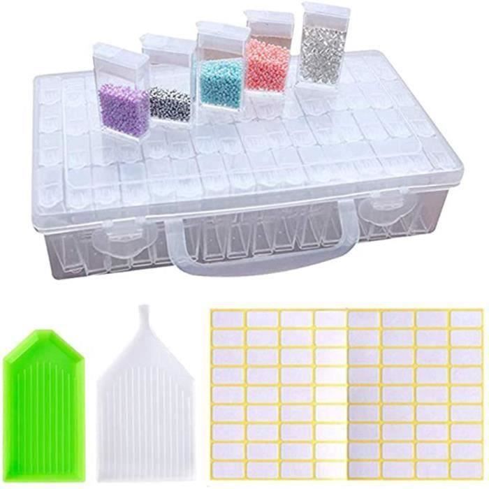 Boîte Rangement 64 Compartiments Pour Diamant Painting - XiYee - Organisation Perles Et Strass
