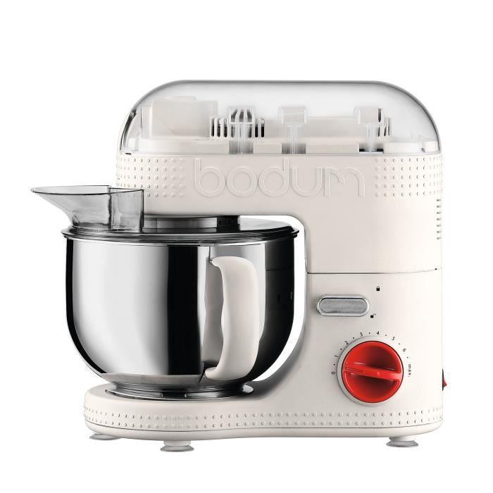 BODUM 11381-913EURO-3 Bistro Robot de cuisine électrique - Bol inox 4,7 l - 700 W - Blanc crème