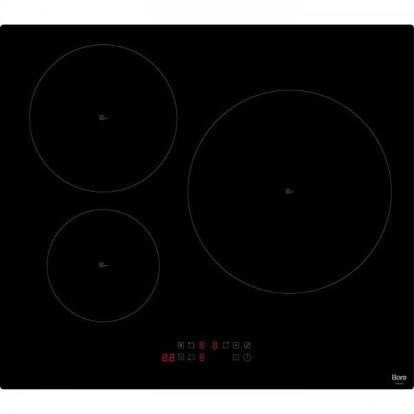 Table de cuisson induction BORA 3 foyers L59xP52 cm 7200 W Noir