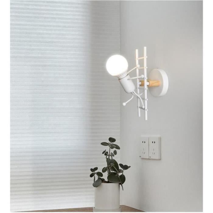 Lot De 2 Appliques Murales Vintage Industrielle Rotation 180° - Lampe Murale E27 Noir